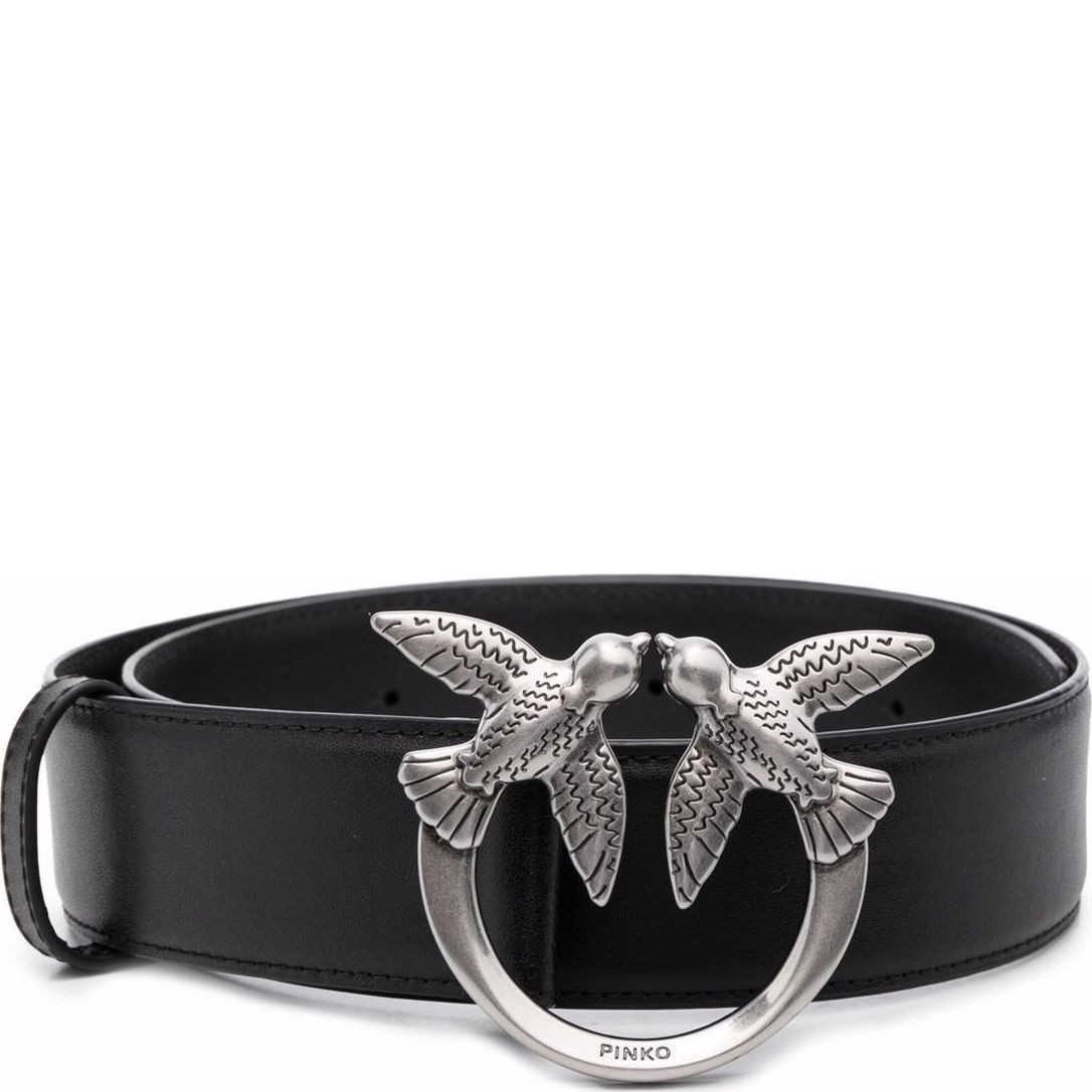 PINKO Diržas moterims, Juoda, Love berry simply belt 1