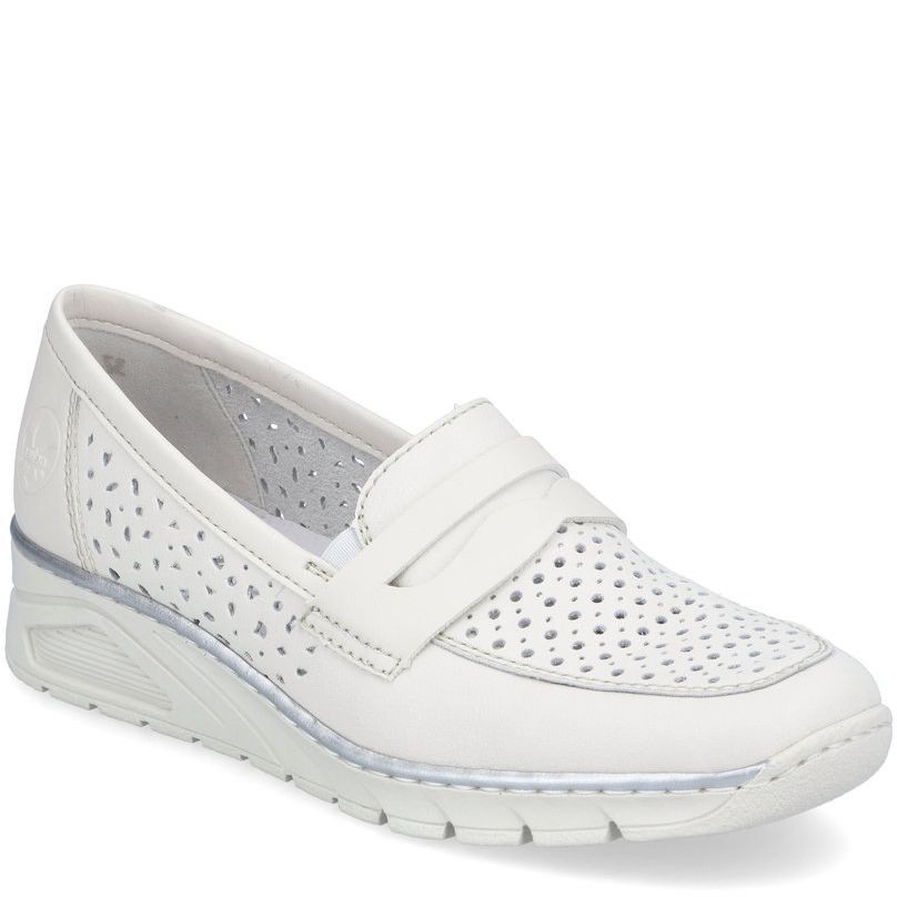 RIEKER Loaferiai moterims, Balta, LOAFERS 1