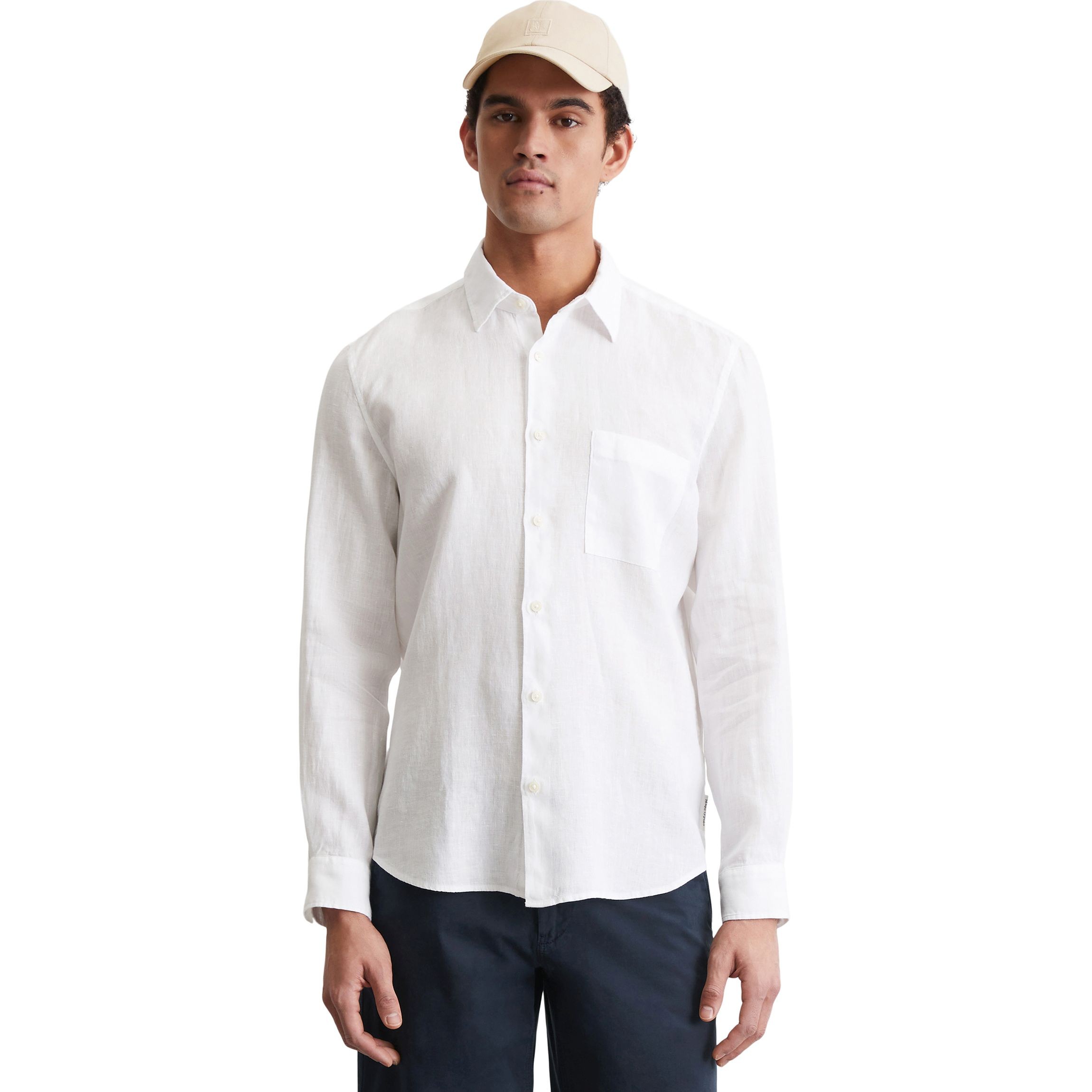 MARC O'POLO Marškiniai ilgomis rankovėmis vyrams, Balta 2