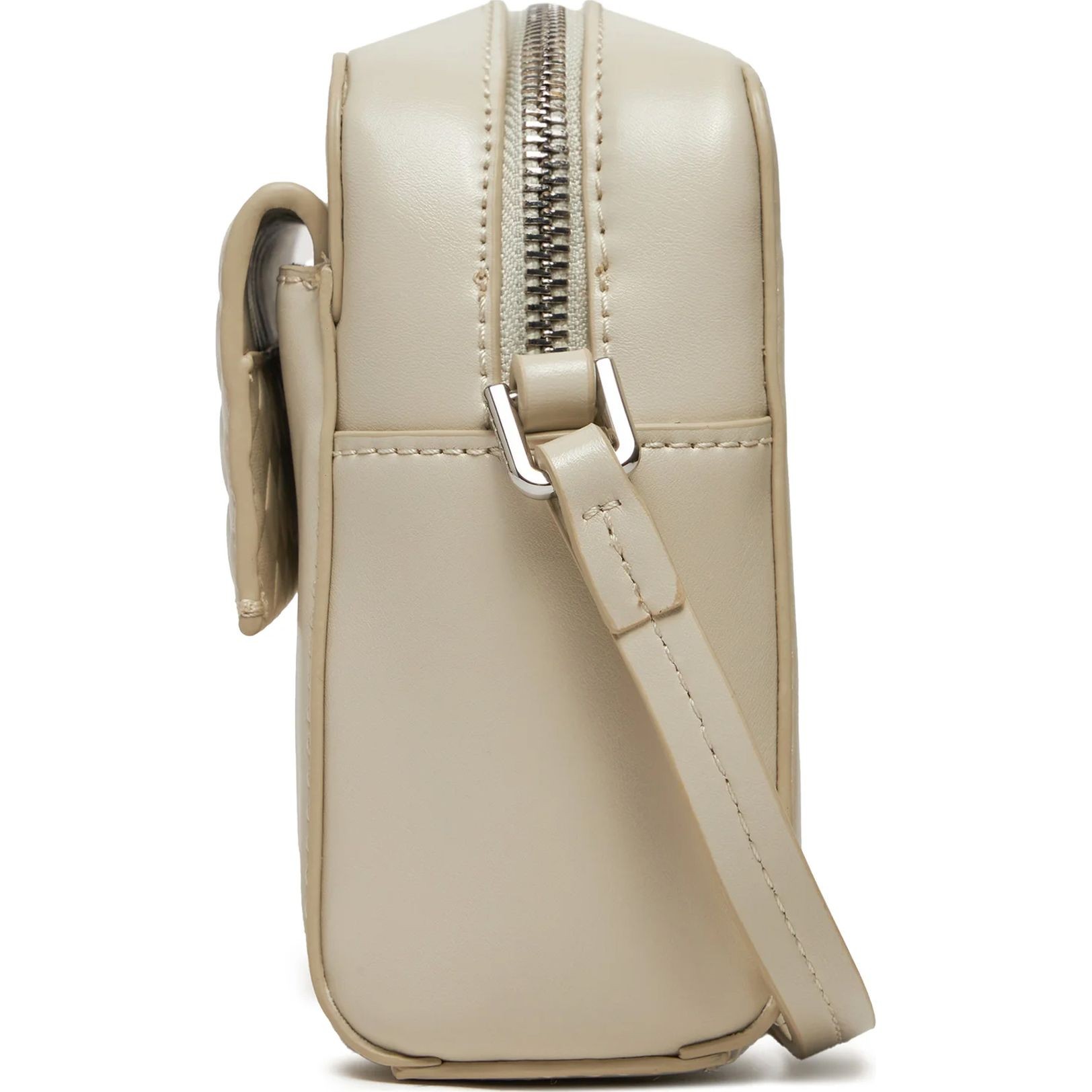 CALVIN KLEIN Rankinė per petį moterims, Smėlio, Mini quilt camera bag 3