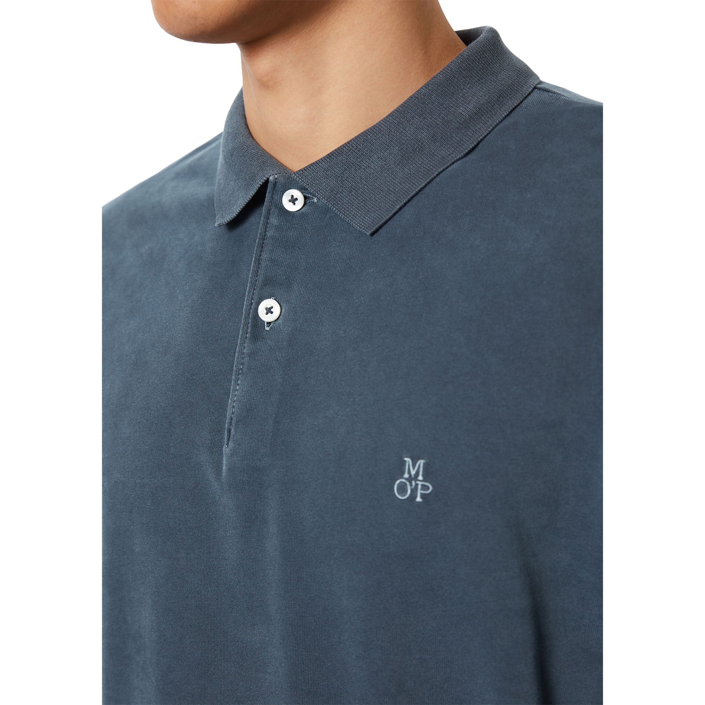 MARC O'POLO Polo marškiniai ilgos rank. vyrams, Mėlyna, Polo long B21223655004 4