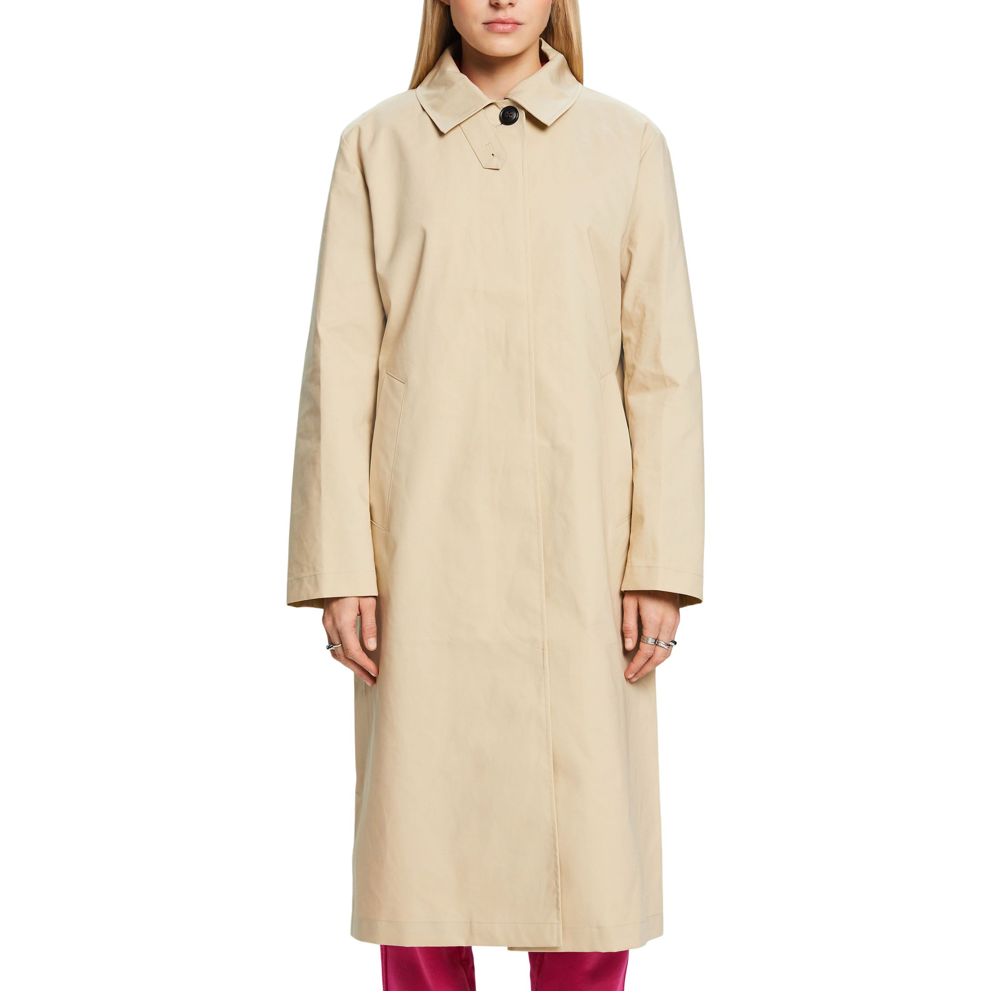 ESPRIT Paltas moterims, Smėlio, Midi Car Coat 2