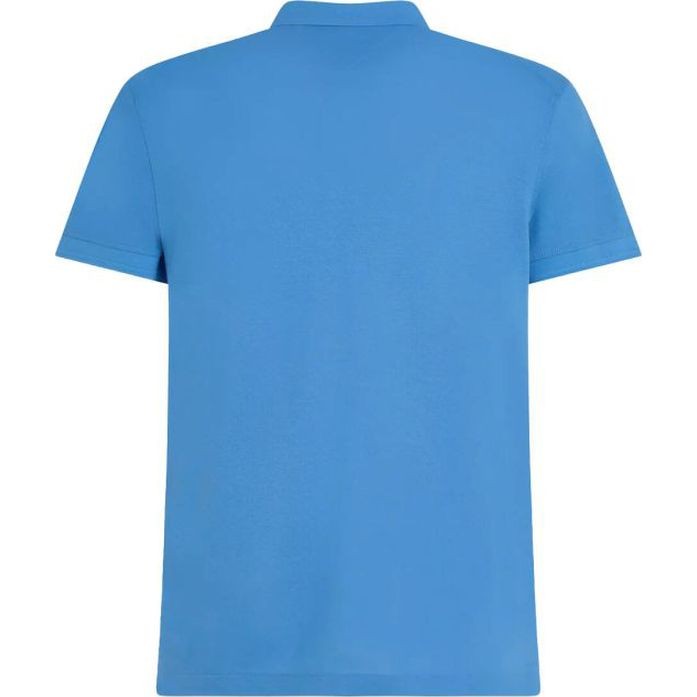 TOMMY HILFIGER Polo marškiniai trumpos rank. vyrams, Mėlyna, Mercerized pique slim polo 2
