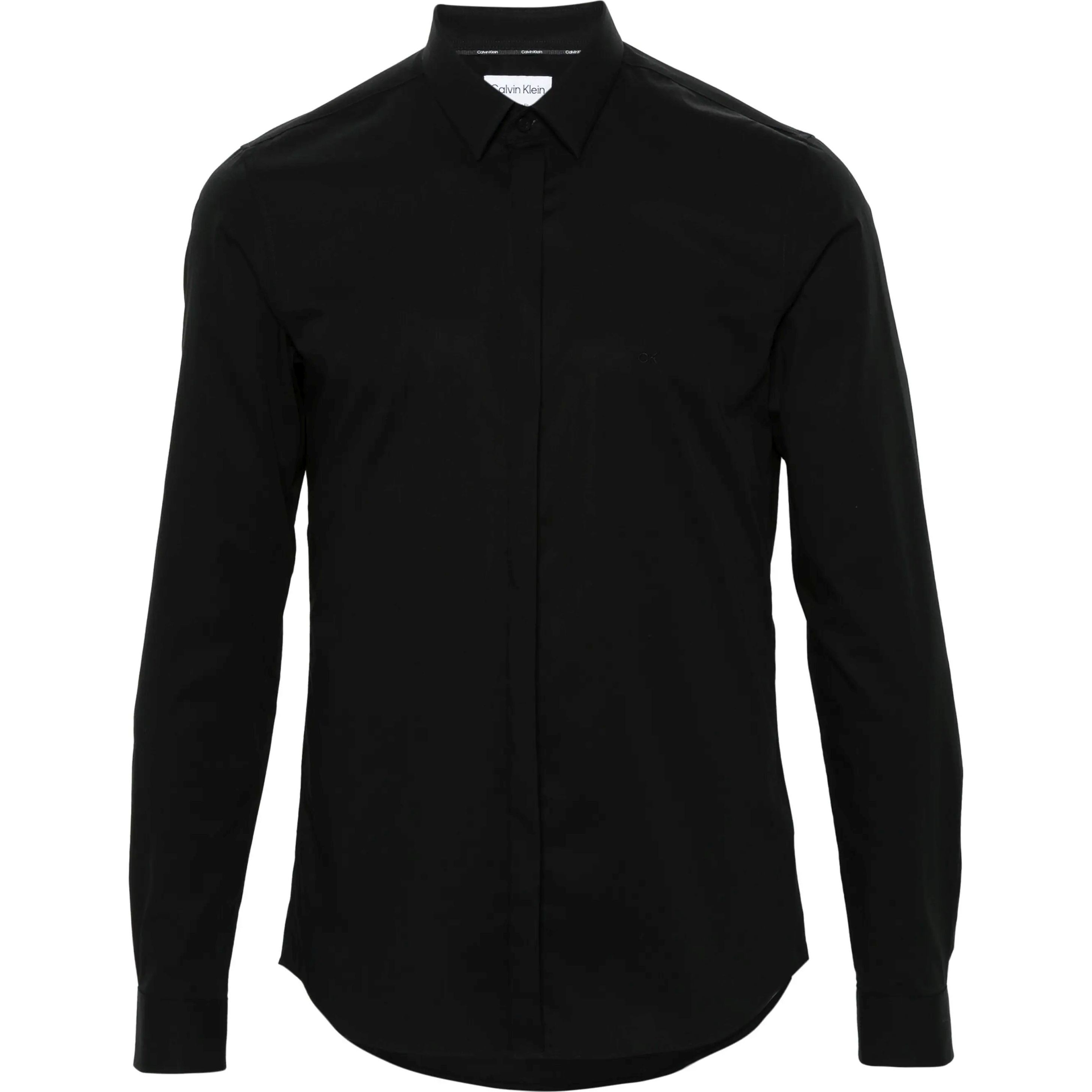 CALVIN KLEIN Marškiniai ilgomis rankovėmis vyrams, Juoda, L/s shirt 1