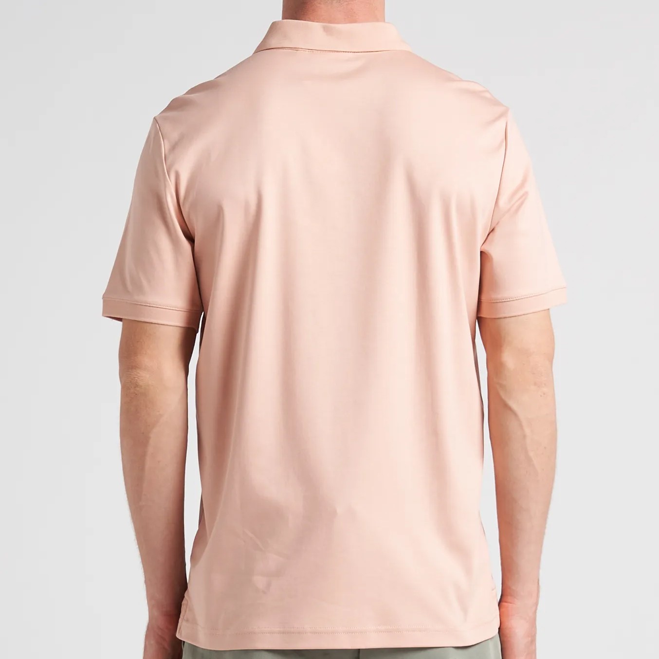 CALVIN KLEIN Polo marškiniai trumpos rank. vyrams, Rožinė, Smooth cotton  slim polo 3