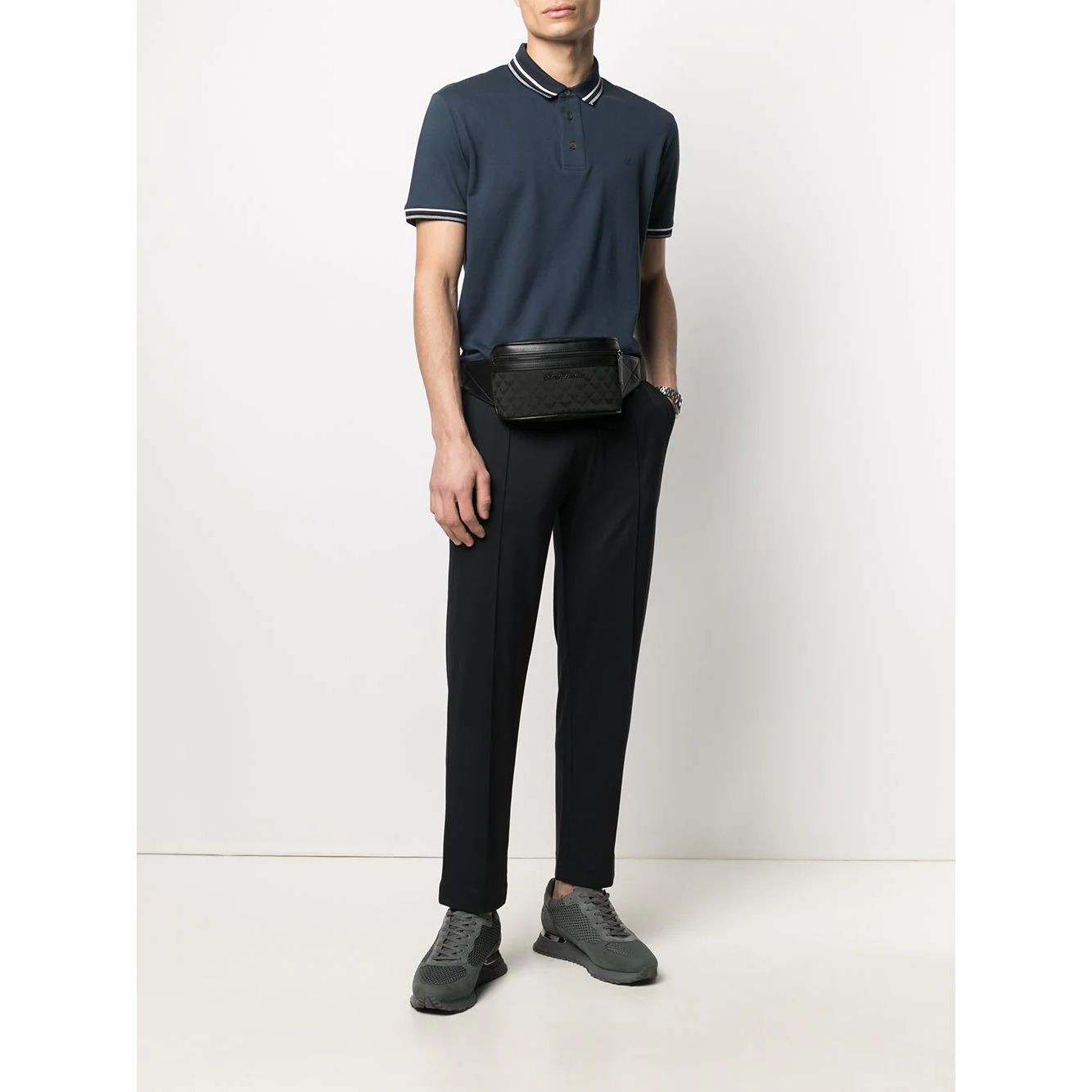 EMPORIO ARMANI Rankinė per juosmenį vyrams, Juoda, Belt bag 4