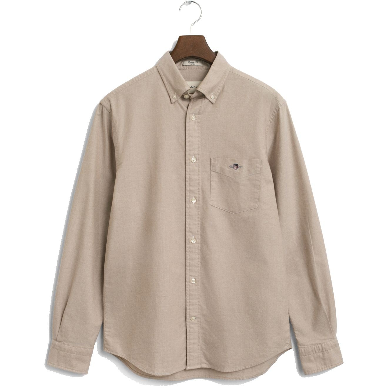 GANT Marškiniai ilgomis rankovėmis vyrams, Chaki, reg classic oxford shirt 1