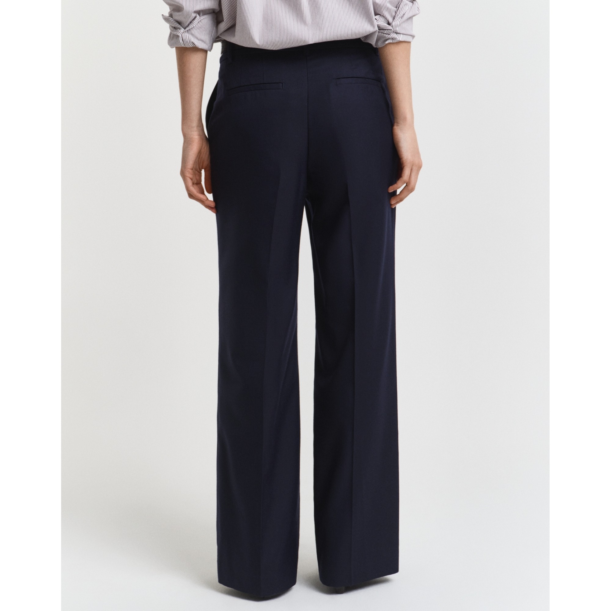 GANT Kelnės moterims, Mėlyna, tailored wool blend pants 3