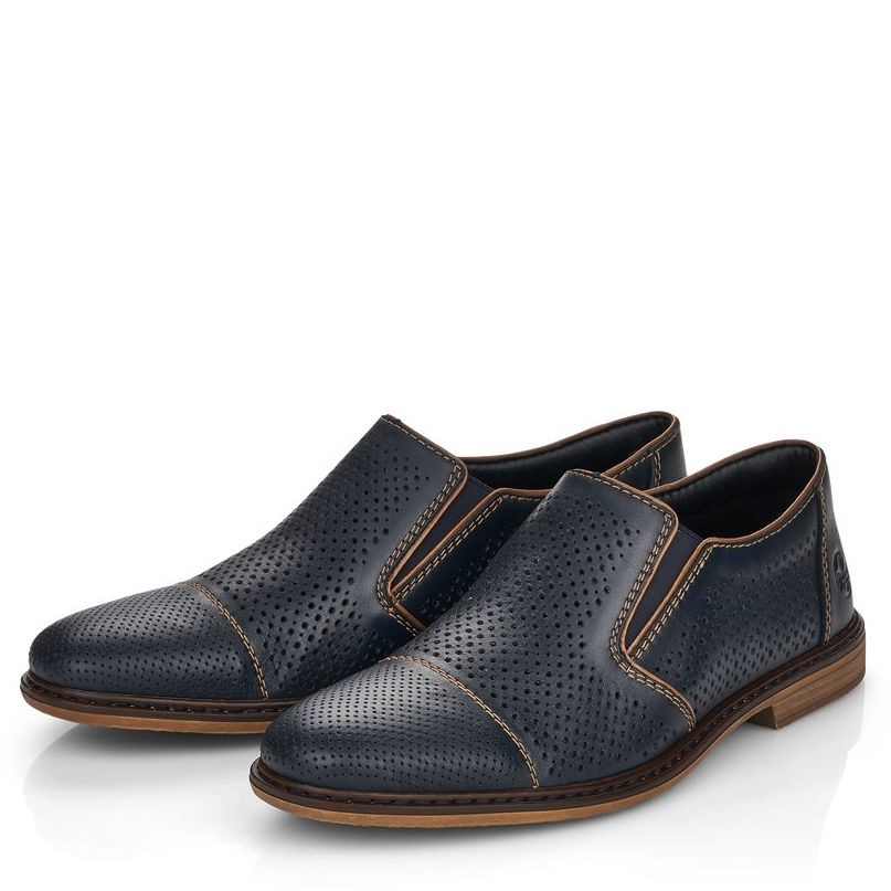 RIEKER Klasikiniai batai vyrams, Mėlyna, FORMAL 5