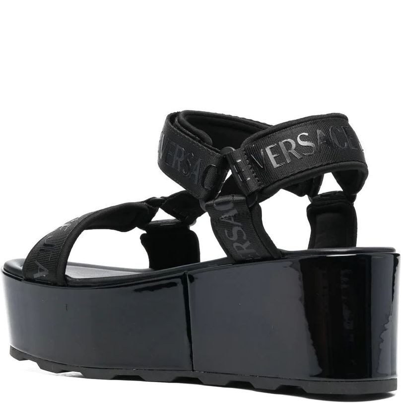 VERSACE JEANS CUTURE Basutės moterims, Juoda, Fondo mallory sandals 3