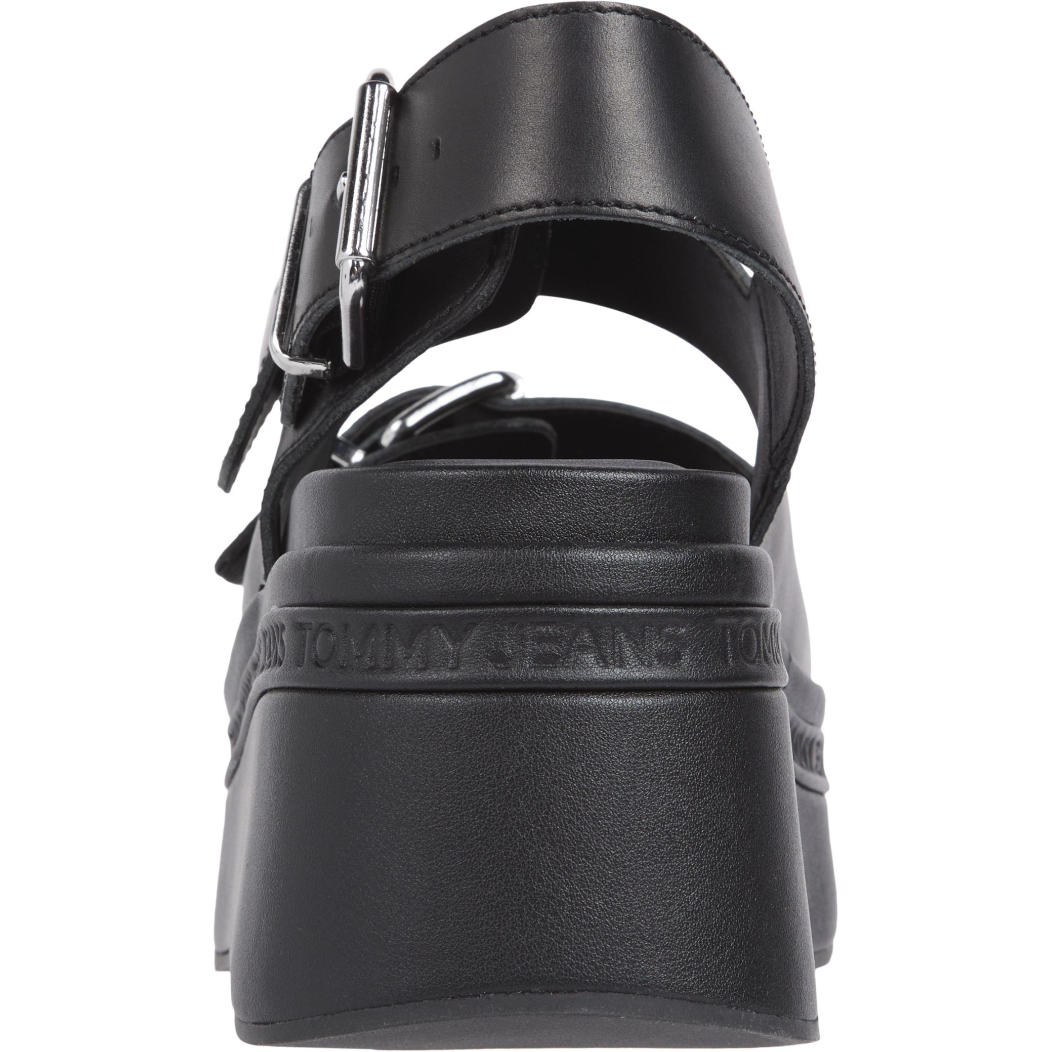 TOMMY JEANS Basutės moterims, Juoda, Wedge sandal 5