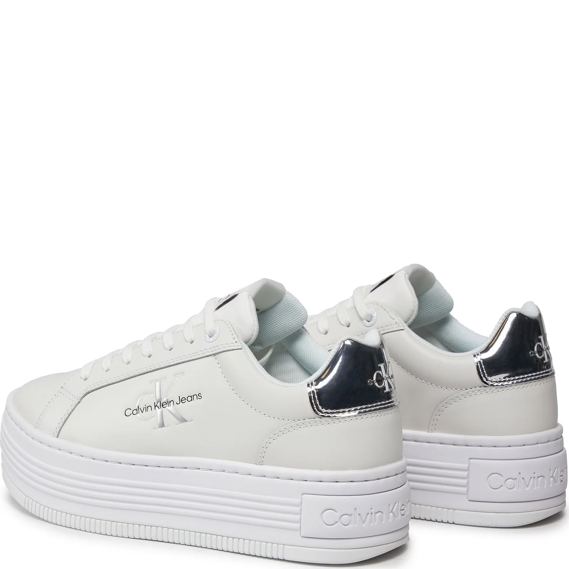 CALVIN KLEIN JEANS Laisvalaikio bateliai moterims, Balta, Bold platf low lace leisure 3