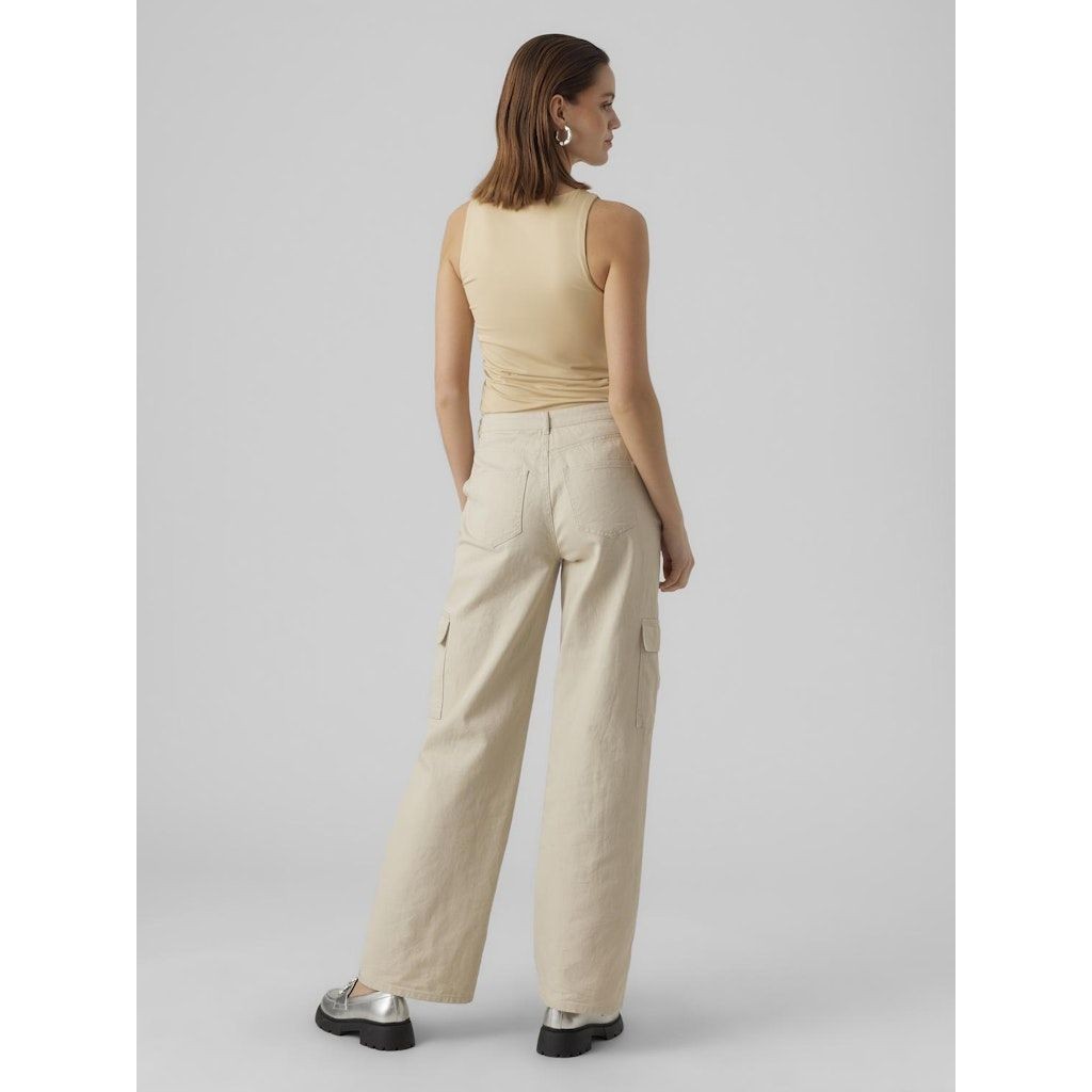 VERO MODA Marškinėliai moterims, Smėlio, VMBIANCA SL TANK TOP 3