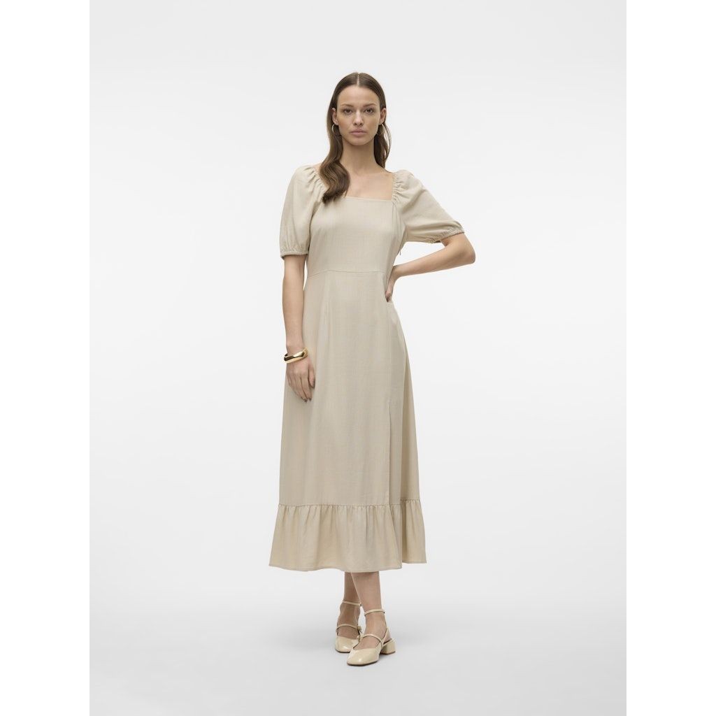 VERO MODA Maxi suknelė moterims, Sidabrinė, VMMYMILO SS 7/8 DRES 4