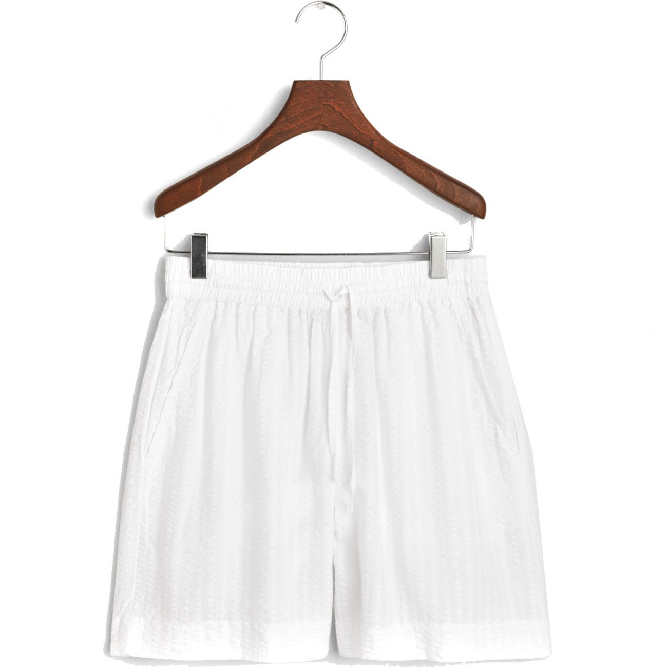 GANT Šortai moterims, Balta, Tonal stripe shorts 1