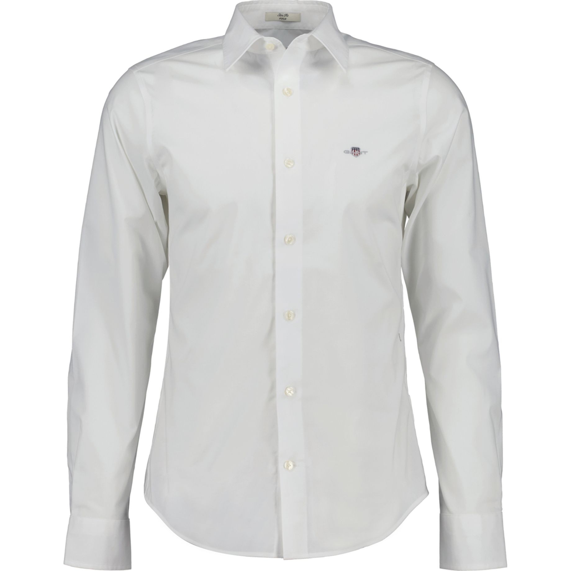GANT Marškiniai ilgomis rankovėmis vyrams, Balta, Slim stretch poplin shirt 1