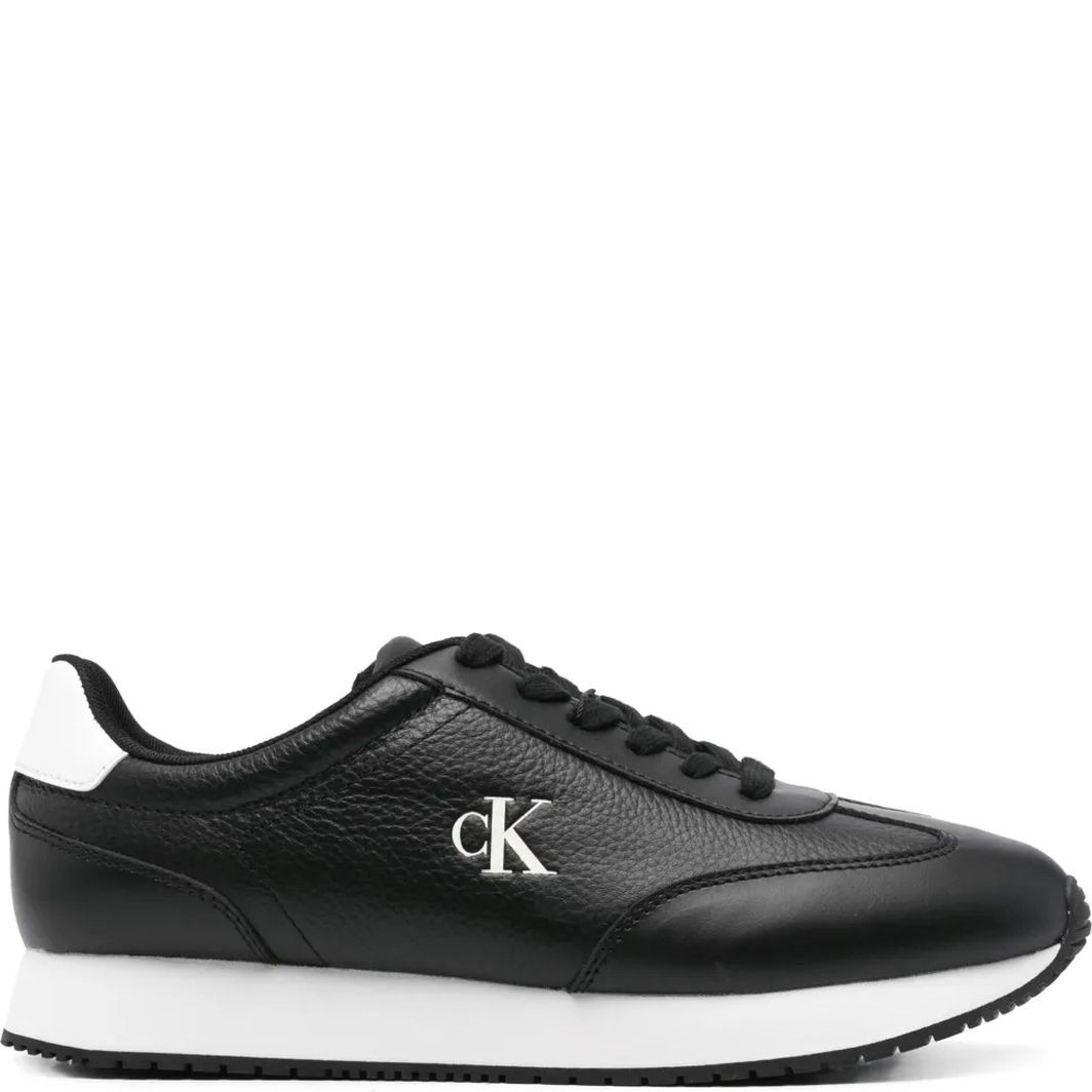 CALVIN KLEIN JEANS Laisvalaikio bateliai vyrams, Juoda, Runner lace up sneaker 2