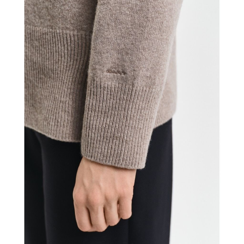 GANT Megztinis moterims, Smėlio, Herringbone detail sweater 4