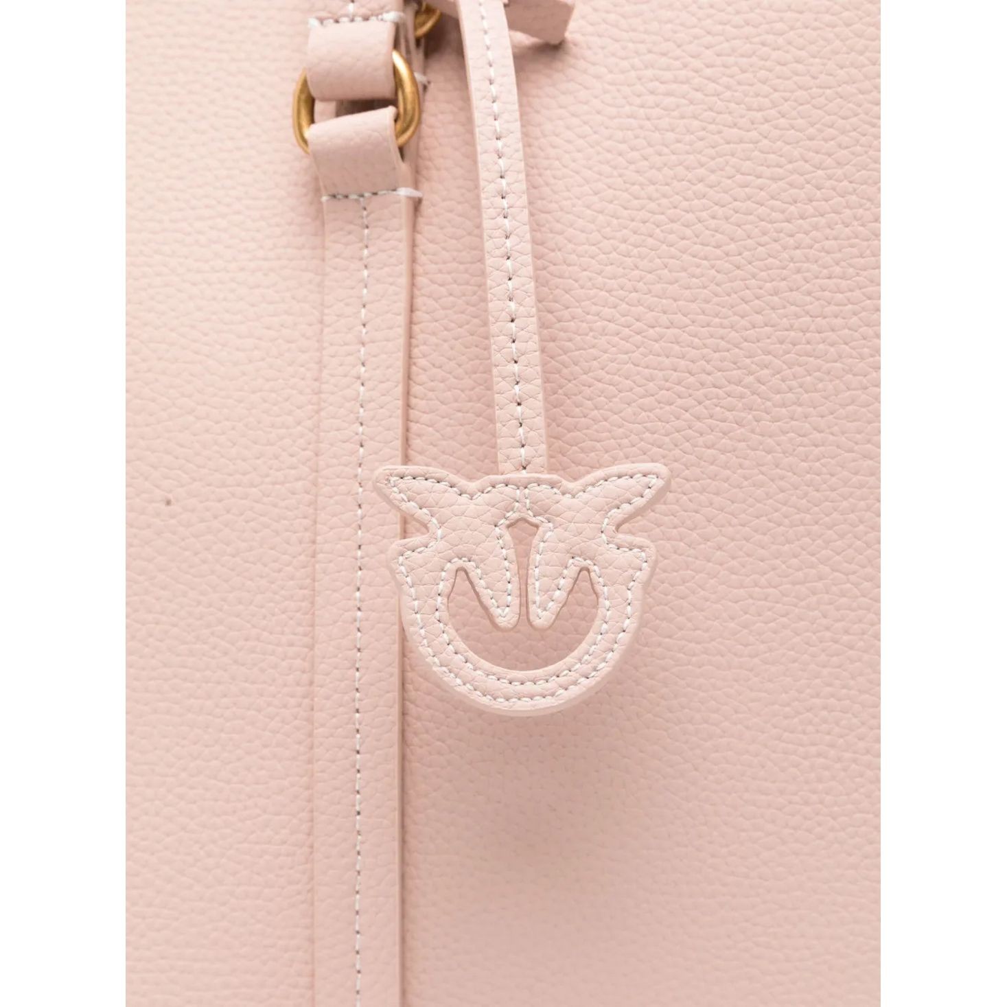 PINKO Pirkinių krepšys moterims, Rožinė, Large love-birds tote bag 3