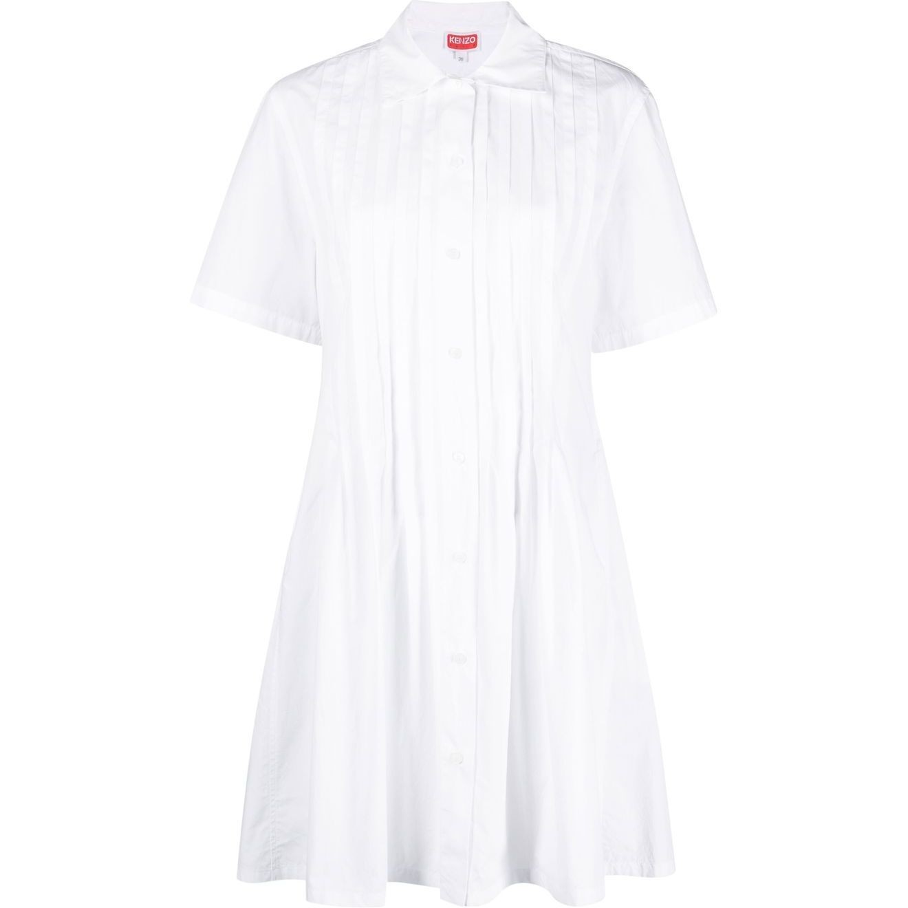 KENZO Mini suknelė moterims, Balta, Short shirting dress
