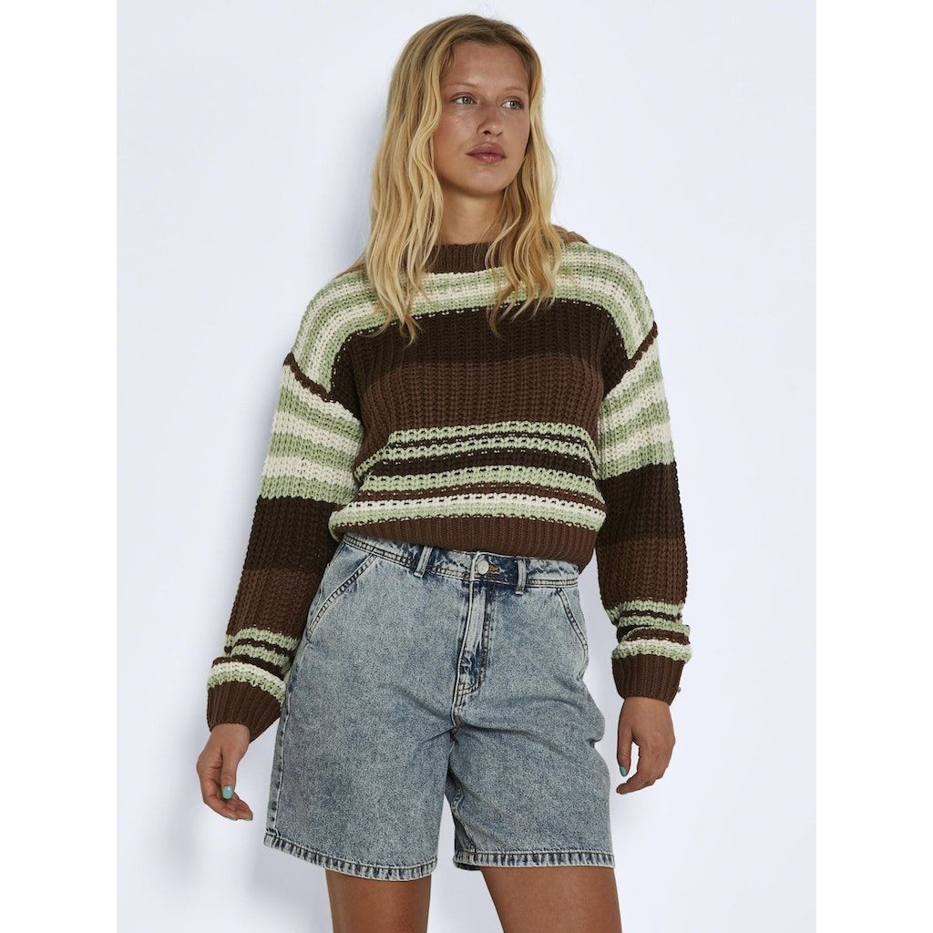 NOISY MAY Šortai moterims, Mėlyna, NMSELLA HW SLOUCHY DN 3