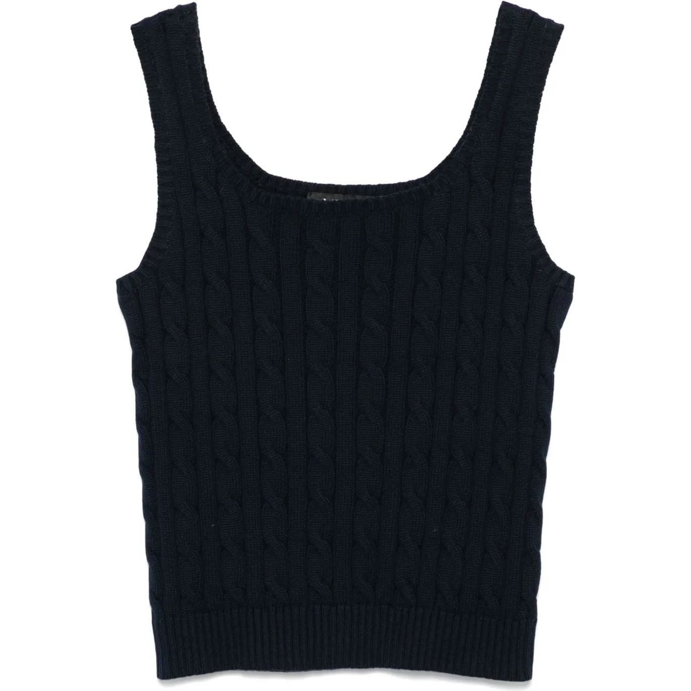 LAUREN RALPH LAUREN Megztinis moterims, Mėlyna, Riduan-sleeveless-pullover