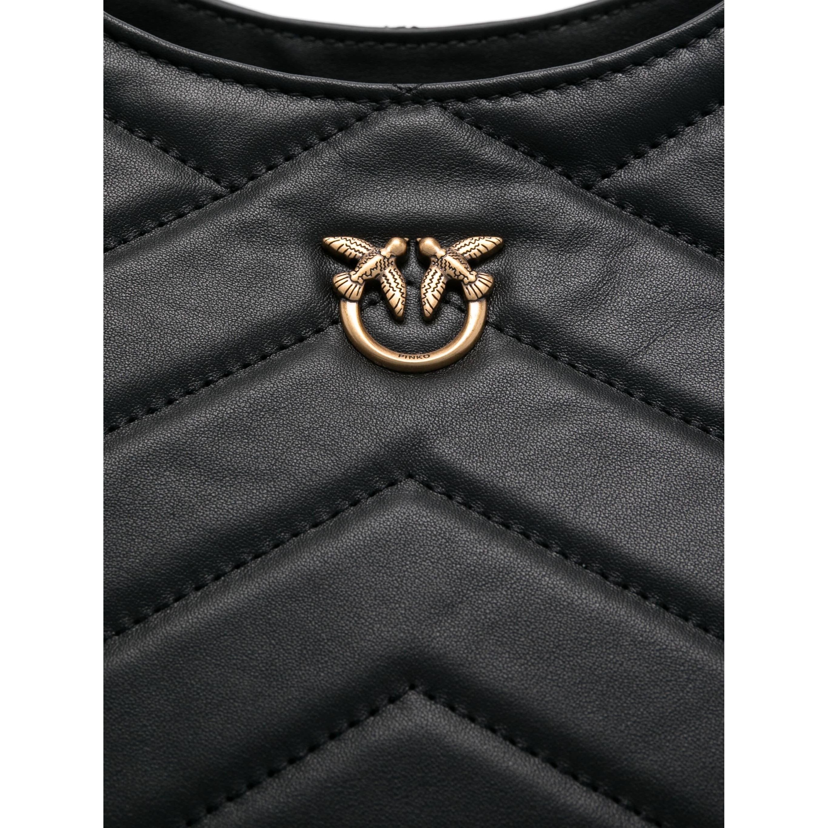 PINKO Pirkinių krepšys moterims, Juoda, Tote bag 3