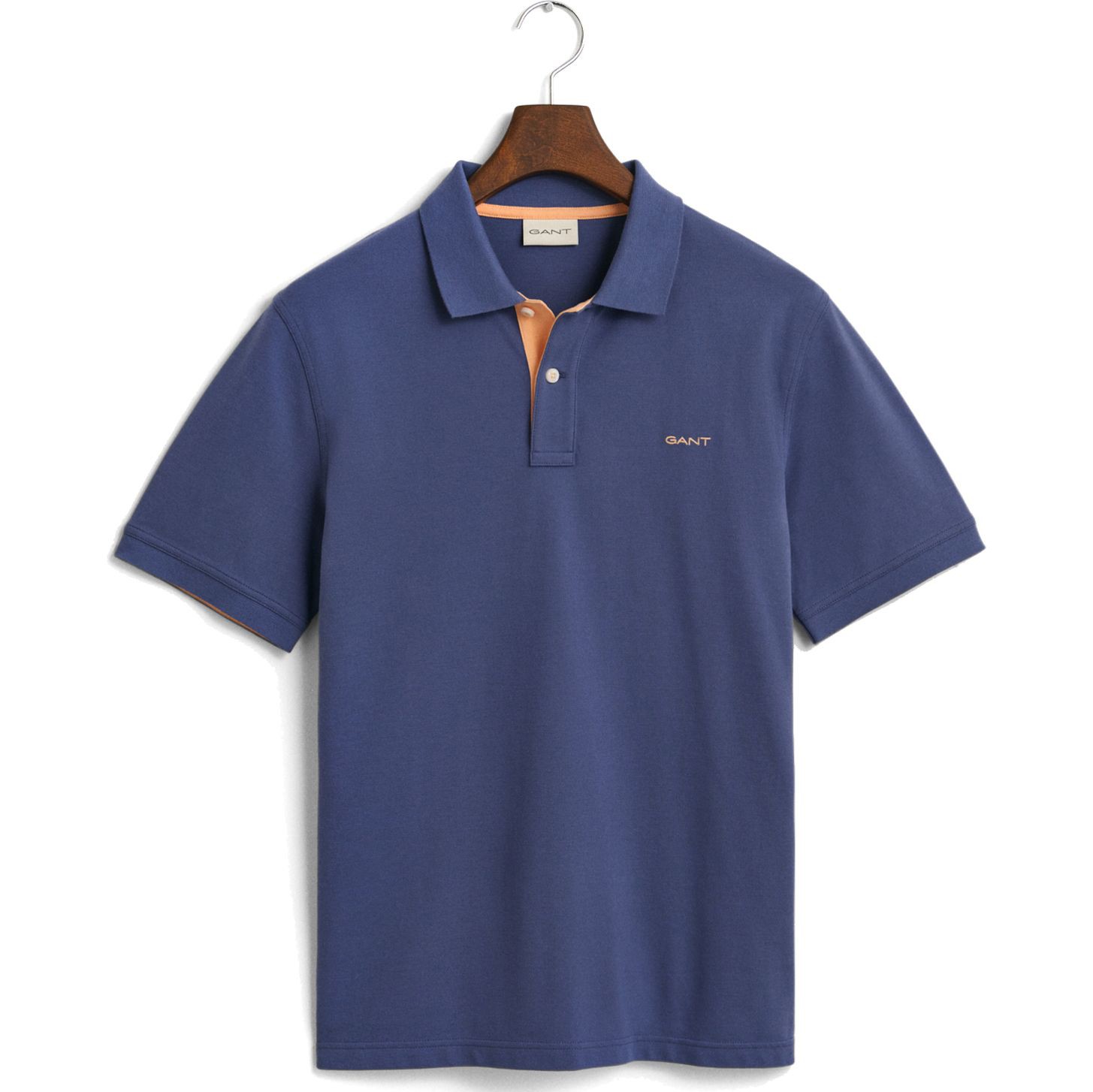 GANT Polo marškiniai trumpos rank. vyrams, Mėlyna, Reg contrast pique SS polo 1