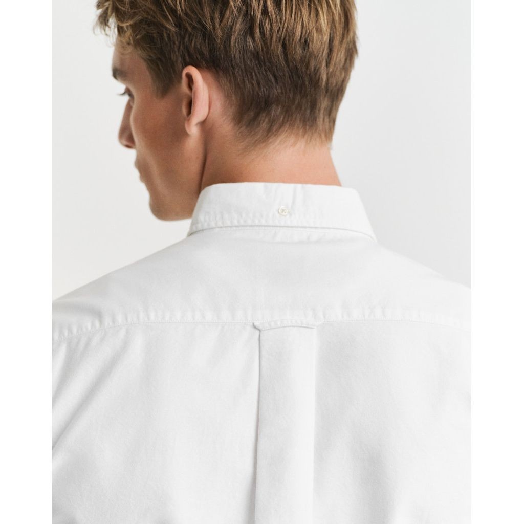 GANT Marškiniai vyrams, Balta, REG OXFORD SS SHIRT 4