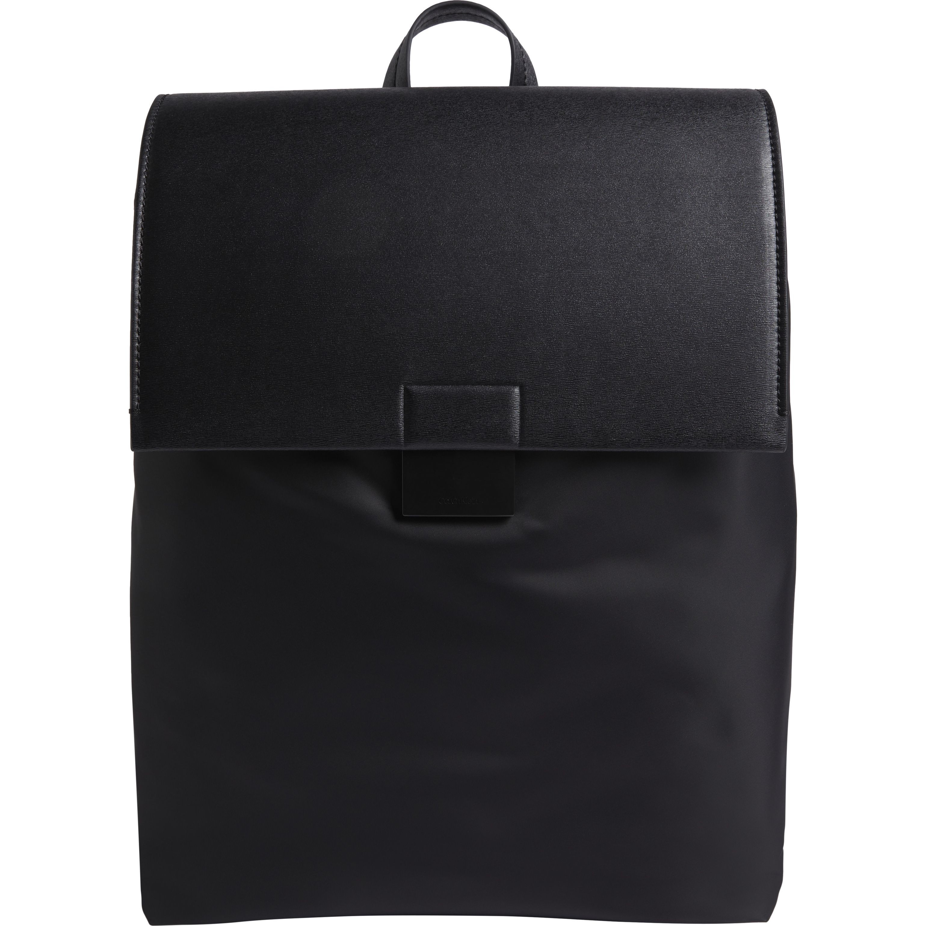 CALVIN KLEIN Kuprinė vyrams, Juoda, Iconic plaque flap backpack 1