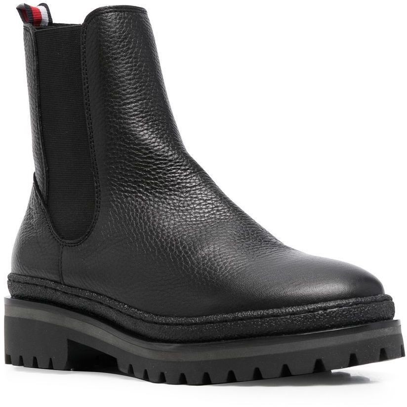 TOMMY HILFIGER Aulinukai moterims, Juoda, RUGGED CHELSEA BOOT 1