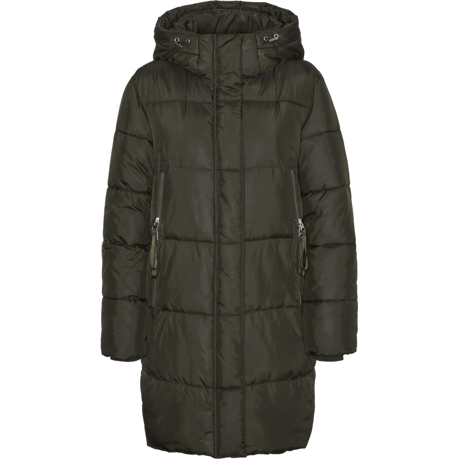 VERO MODA Pūkinis paltas moterims, Chaki, Nova coat boo 1