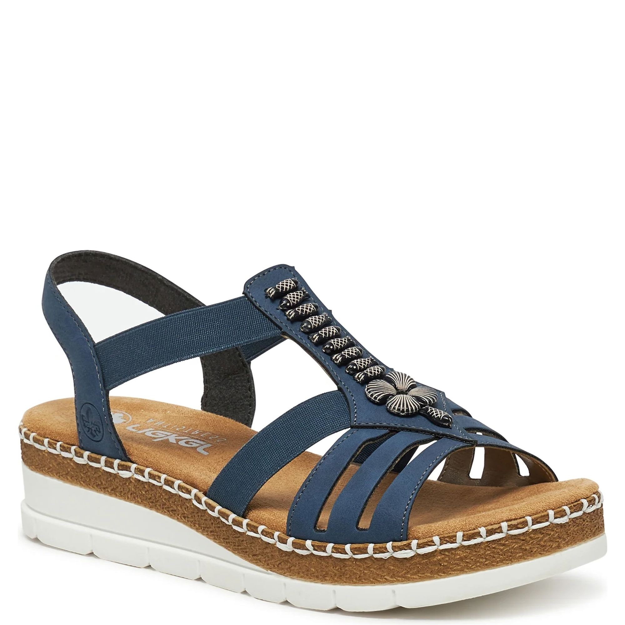 RIEKER Basutės moterims, Mėlyna, Sandals 1