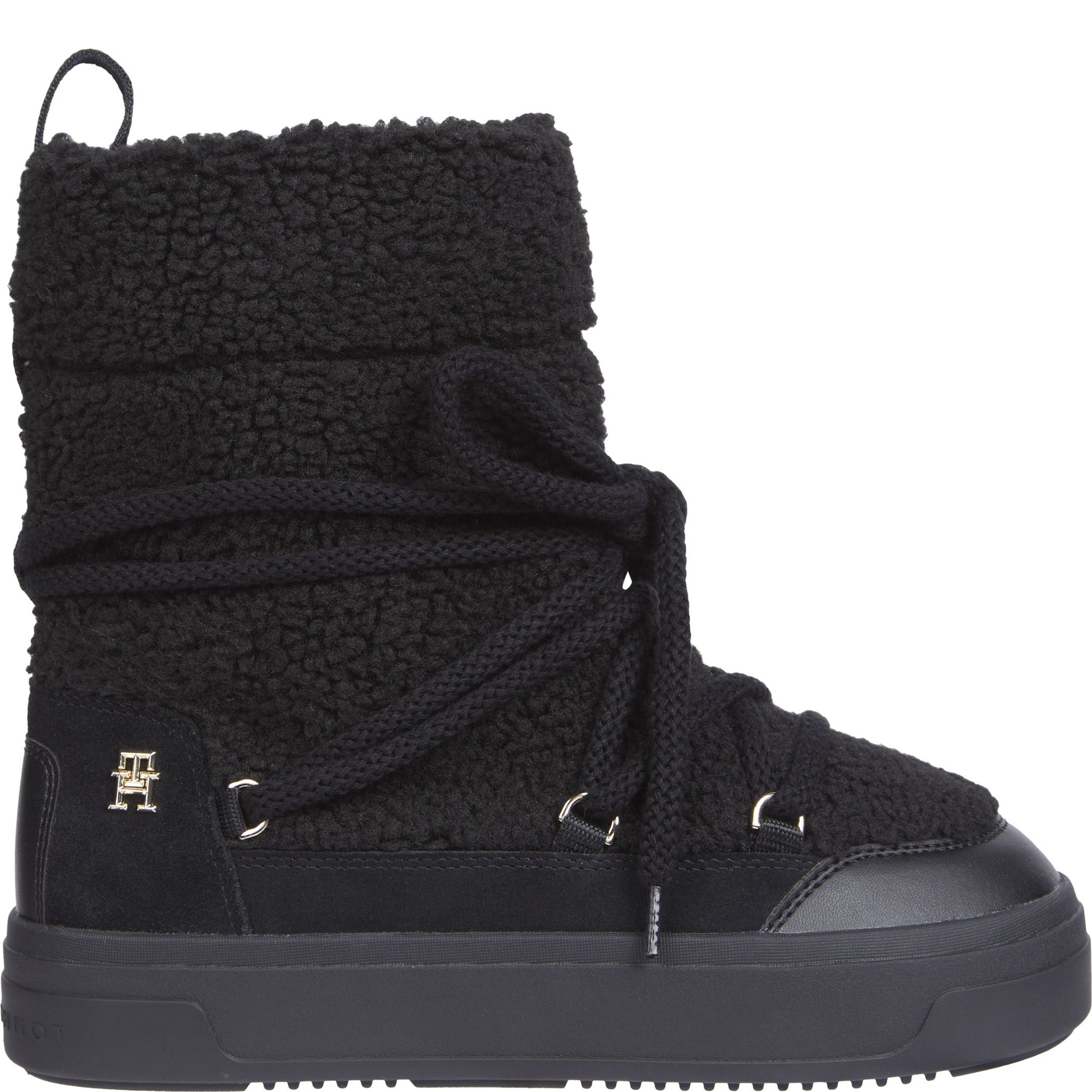 TOMMY HILFIGER Pašiltinti aulinukai moterims, Juoda, Real shearling snowboot 2