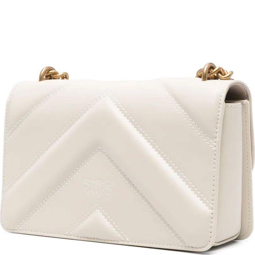 PINKO Rankinė per petį moterims, Balta, Love one shoulder bag 2