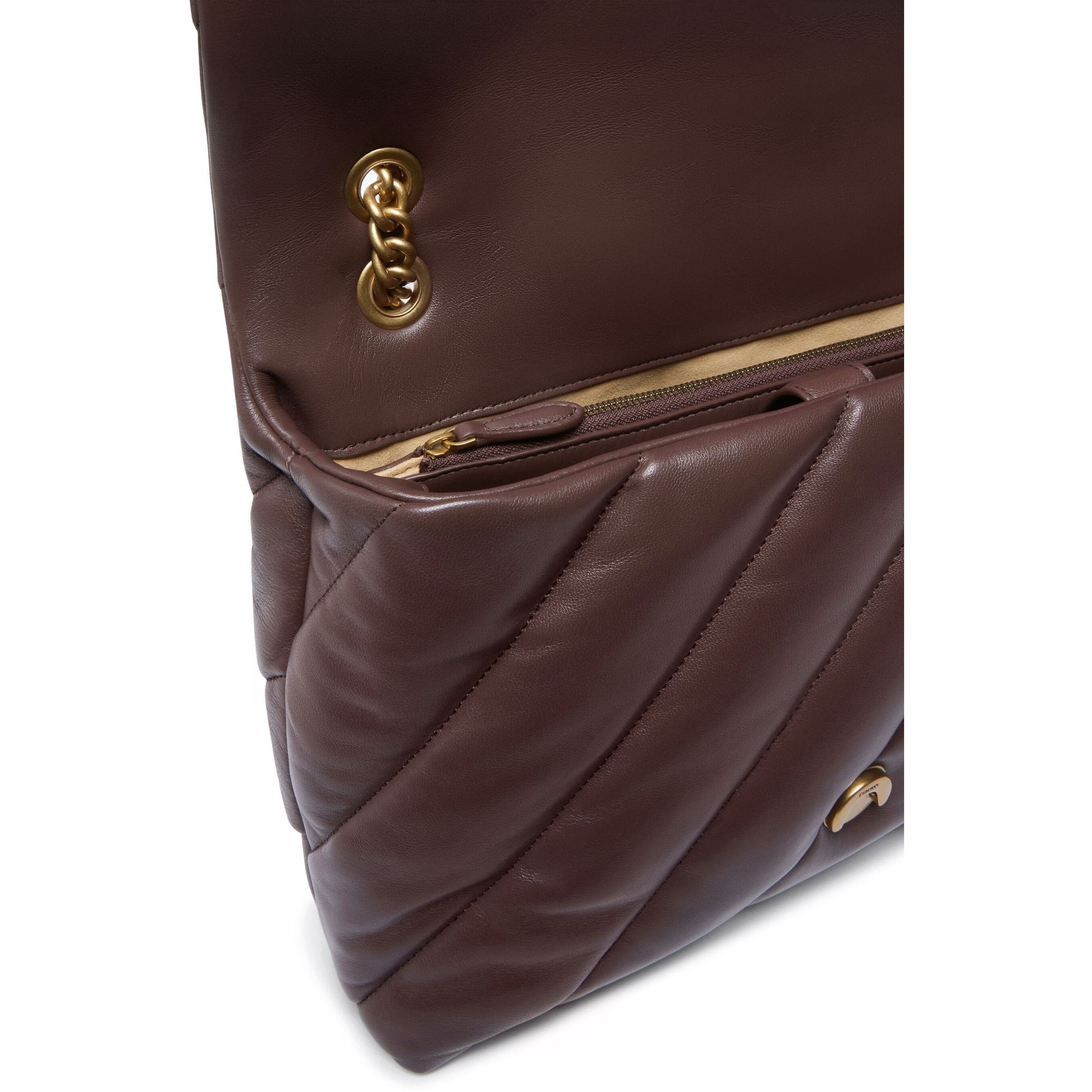 PINKO Rankinė per petį moterims, Ruda, Love puff sholder bag 4