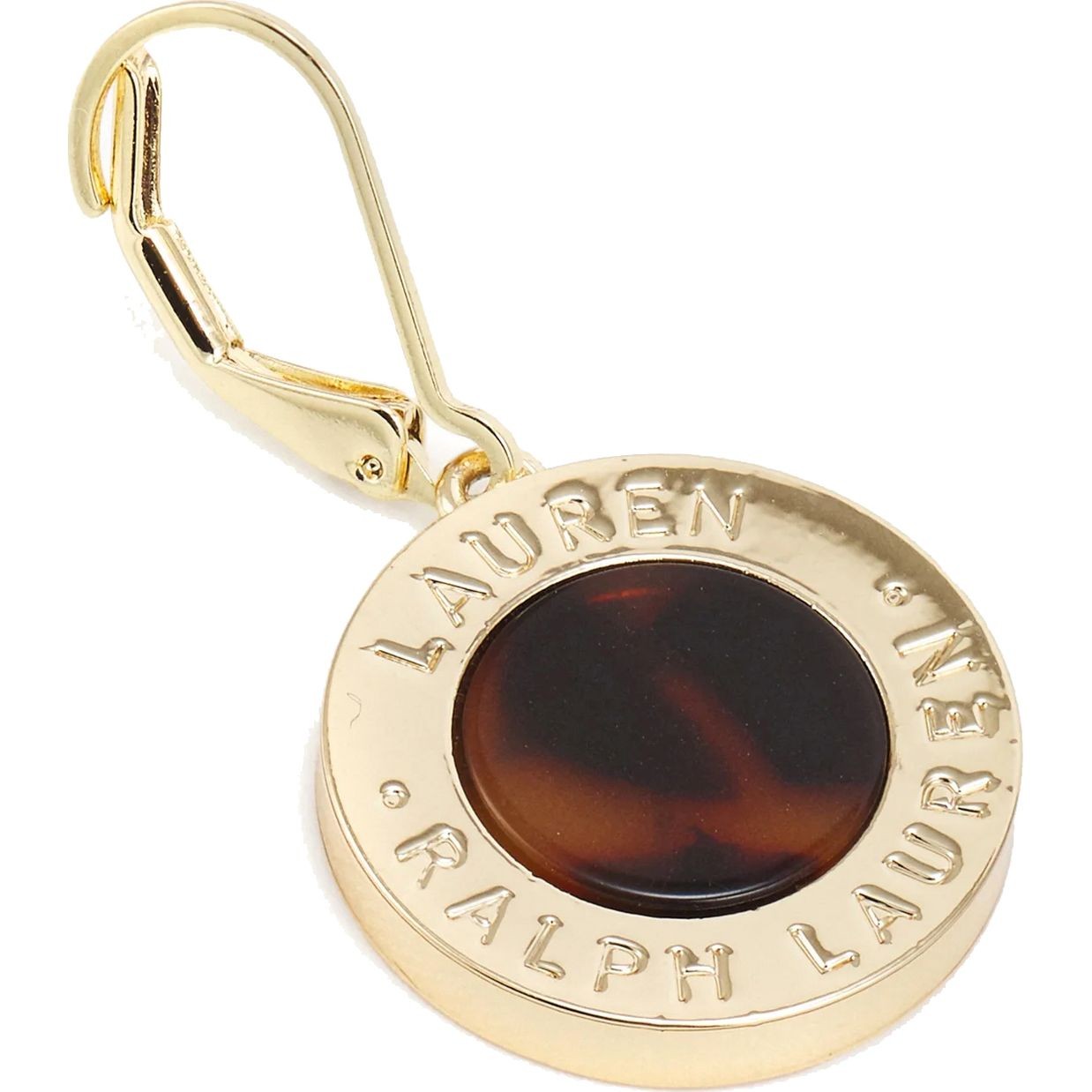 RALPH LAUREN Auskarai moterims, Auksinė, Pe tort logo coin drop 3