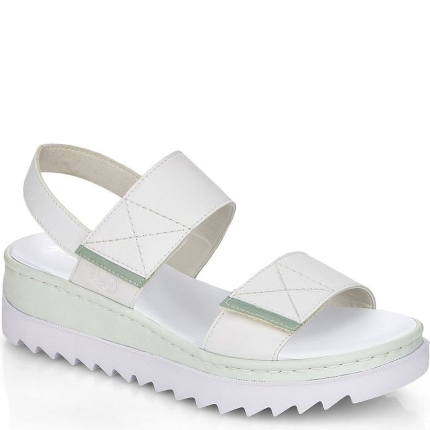 RIEKER Basutės moterims, Balta, SANDALS 1