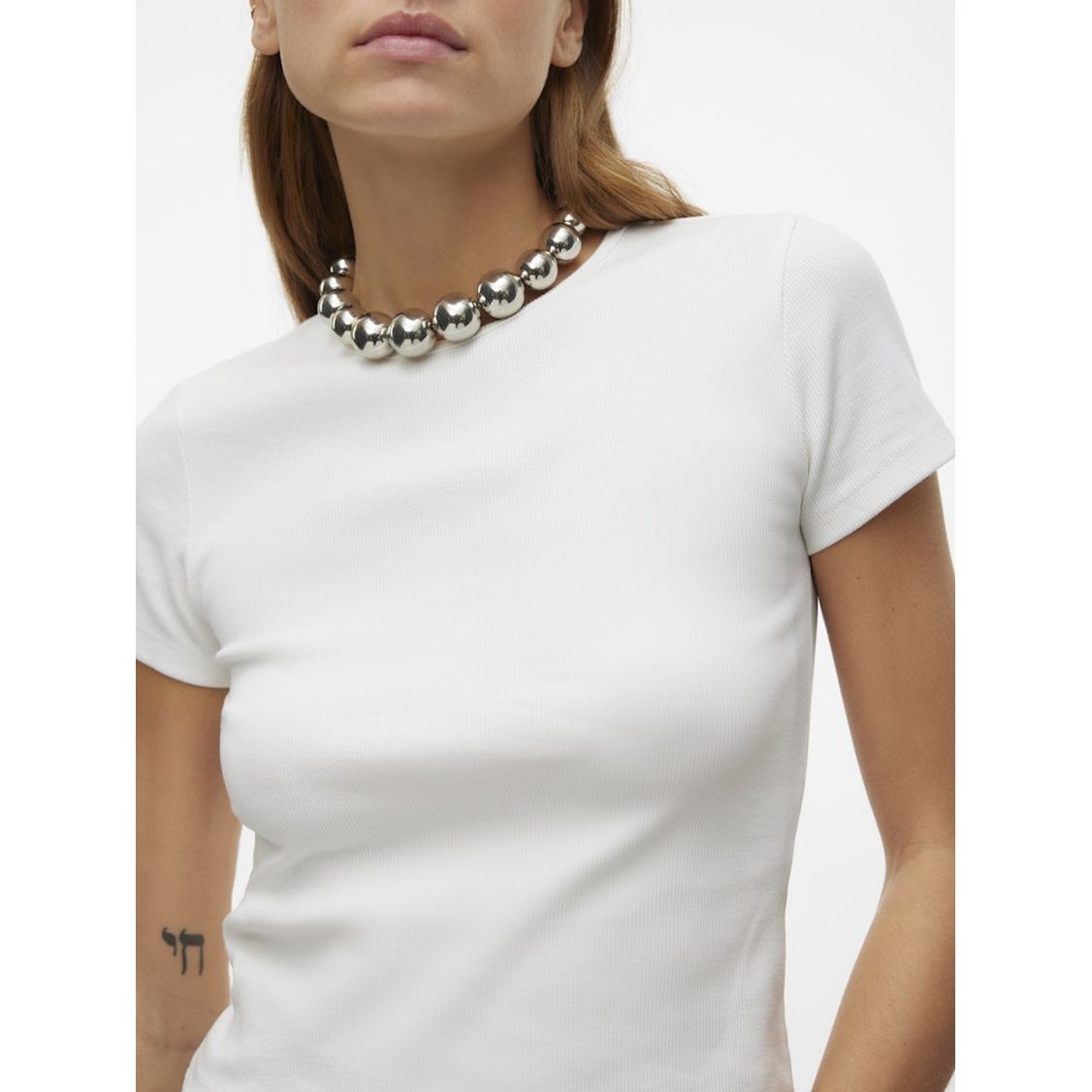 VERO MODA Marškinėliai moterims, Balta, Vmchloe t-shirts 5