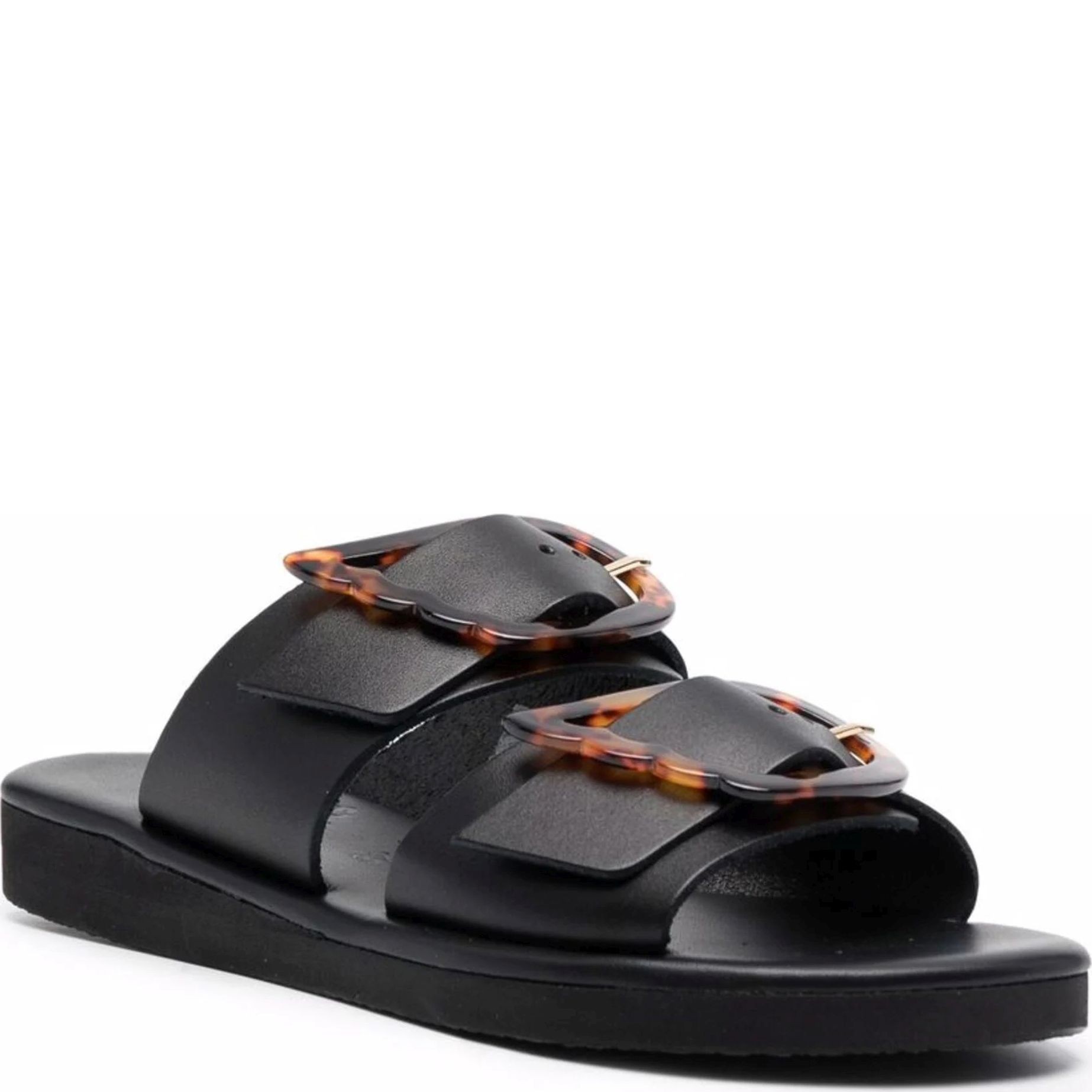 ANCIENT GREEK SANDAL Basutės moterims, Juoda, Iaso vachetta sandals 1