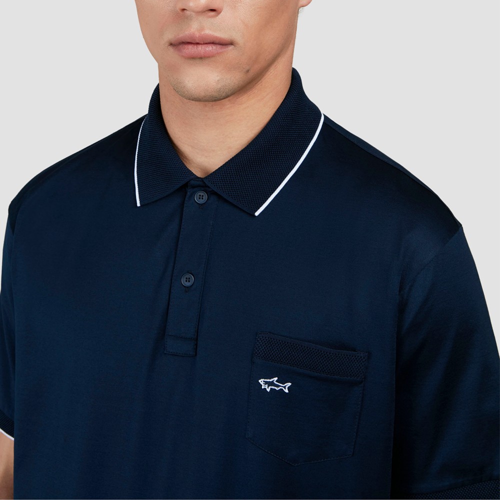 PAUL&SHARK Polo marškiniai trumpos rank. vyrams, Mėlyna, Short sleeve polo 5