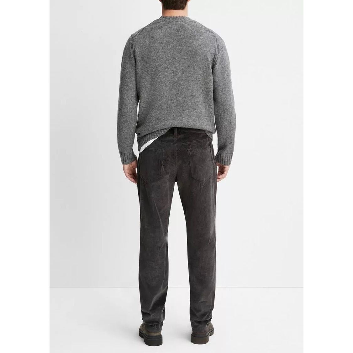 VINCE Laisvalaikio kelnės vyrams, Pilka, Wide wale corduroy pant 3