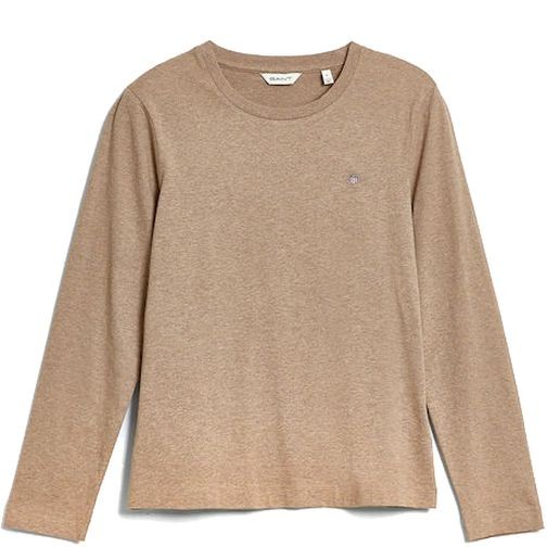 GANT Marškinėliai moterims, Ruda, REG SHIELD LS T-SHIRT 1
