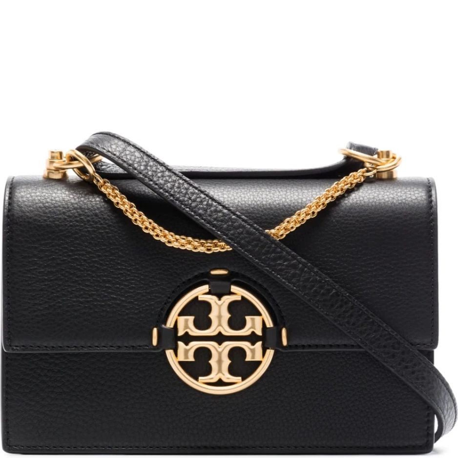 TORY BURCH Rankinė per petį moterims, Juoda, Miller small flap shoulder bag 1