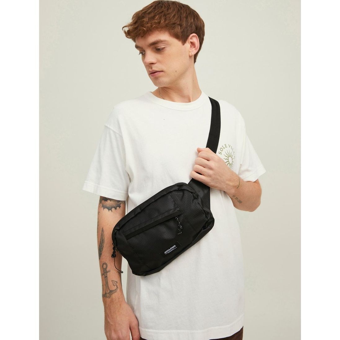 JACK & JONES Rankinė, krepšys vyrams, Juoda, JACANDREW BUMBA 5