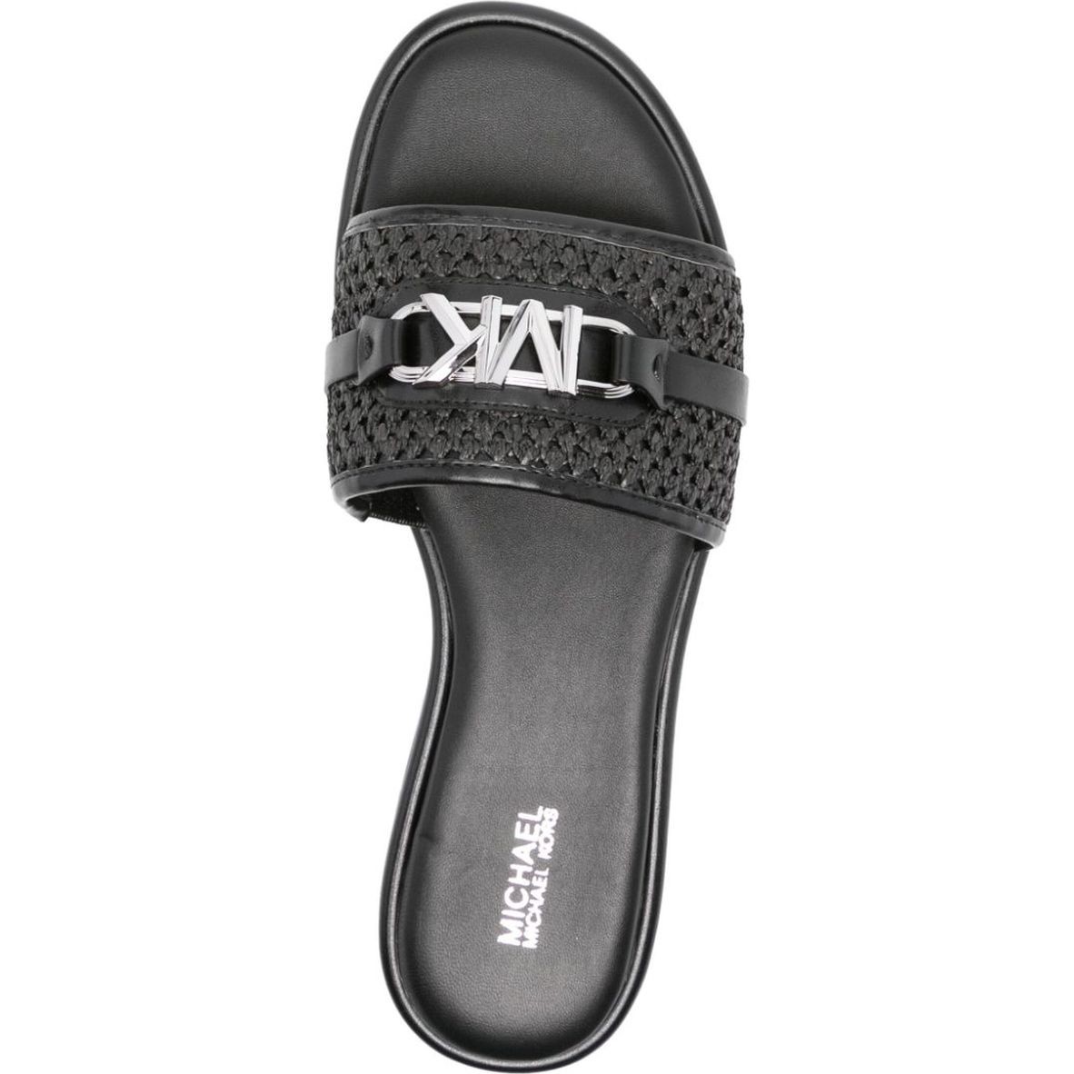 MICHAEL KORS Guminės šlepetės moterims, Juoda, Ember slide 3