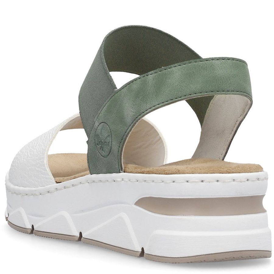 RIEKER Basutės moterims, Balta, SANDALS 5