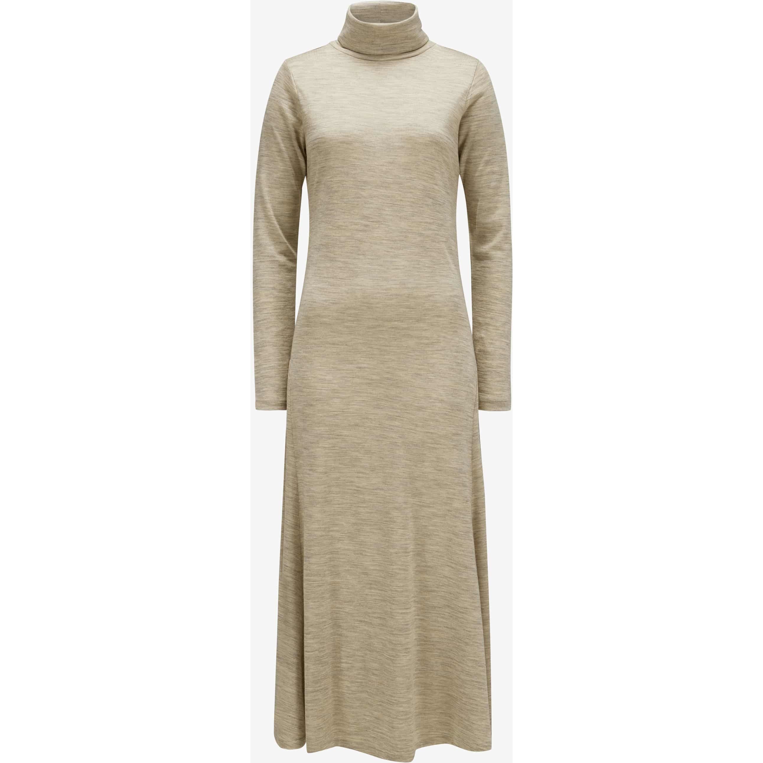 POLO RALPH LAUREN Midi suknelė moterims, Smėlio, Long sleeve day dress 1