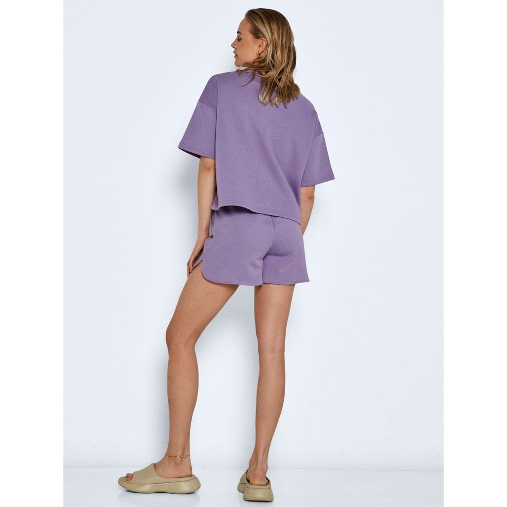 NOISY MAY Megztinis moterims, Violetinė, NMKAREN S/S O-NECK SW 6