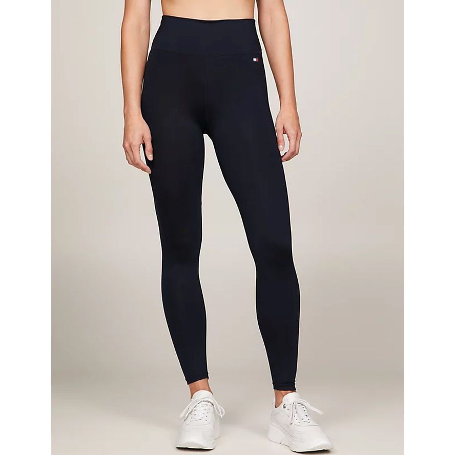 TOMMY HILFIGER Tamprės moterims, Mėlyna, Ess flag rw legging 7/8 2